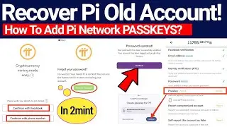 Pi Network - Recover Old Account In 2mint and How to add Passkey? | Pi App ka Password Forget Karin!