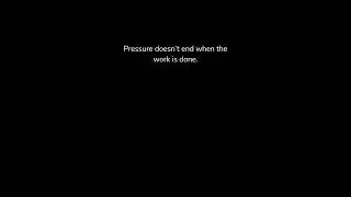 Pressure doesn&rsquo;t end after work
