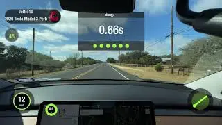0-60 mph using the Dragy App in a 2020 Tesla Model 3 Performance