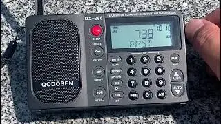 QODOSEN DX-286 MW band adjacent frequency selectivity test   Outdoor park whip antenna received