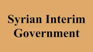 Syrian Interim Government