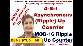 4 Bit Asynchronous (Ripple) Up Counter || MOD 16 Asynchronous(Ripple) Up Counter | Ripple Up Counter