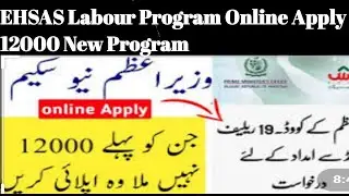 Ehsaas Labour Newly Program|PM Labour Program 12000| Online Labour 12000