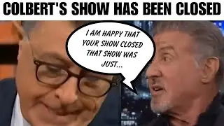 Sly Stallone Says He's GLAD Stephen Colbert Show Was CANCELLED After Feud With Trump
