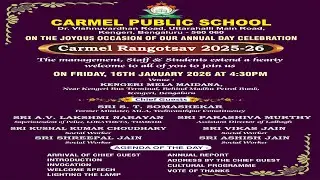 Program Continue ''Carmel Rangotsav 2025-26 '' || CARMEL PUBLIC SCHOOL 16th Jan 2026 ||