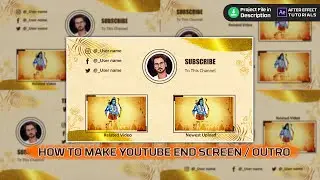 After Effects Tutorial | YouTube End Screen | how to make YouTube end screen in after effect