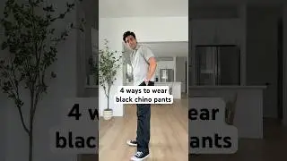 4 ways to wear black chino pants #shorts #ootd #fitcheck #mensoutfit #mensfashion #mensstyle #pants