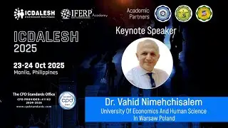 Welcome Keynote Speaker | Prof. Dr. Vahid Nimehchisalem | ICDALESH 2025 | Manila, Philippines