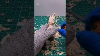 Witness the epic Rooster carve-olution! From a simple block of wood to a masterpiece 🐓