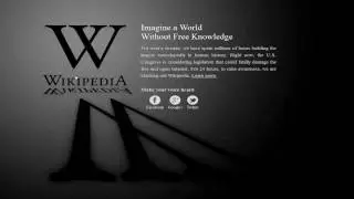 Wikipedia Goes Black for 24 hrs - An Appeal from Google & Wikipedia