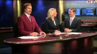 Raw: Ron Burgundy Anchors ND Newscast