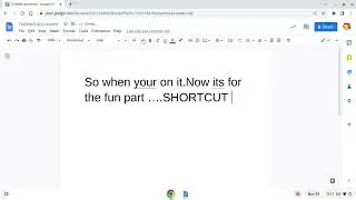 Today I Will Show You How To Do Short cut In Google Docs!