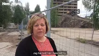 Nu jämnas Malmbergets stora landmärke med marken