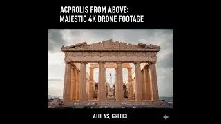 Acropolis from Above: Majestic 4K Drone Footage of The Parthenon, Athens, Greece (DJI Mini 3 ) .