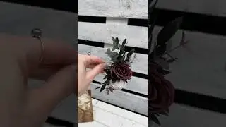 Burgundy blush hair comb