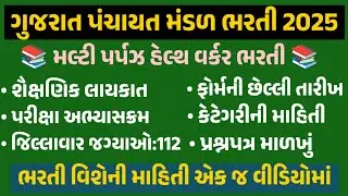 GPSSB Multi Purpose Health Worker Bharti Notification 2025 | GPSSB MPHW Recruitment Details | Helsi