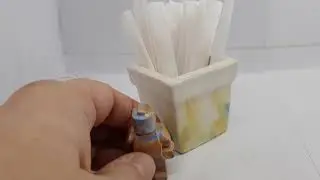 Amazing handmade concrete toothpick holder
