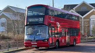 Full Journey-London Bus Route 263 Barnet Hospital to Highbury Barn (Wright Electroliner EV LV25 XXZ)