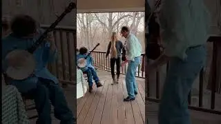 This is my friend Daniel Rothwell on banjo 🪕 and his grandfather Thomas Maupin 👣 #oldtime #banjo
