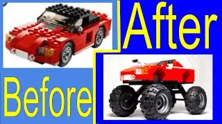 Lego Monster Truck MOC!😀Made from the Red Car in Set 6753