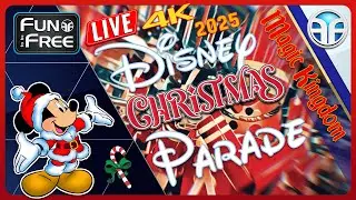 🔴 FIRST Disney Christmas Parade (2025) Magic Kingdom Disney World in 4K &ndash; Disney LIVE Stream Today