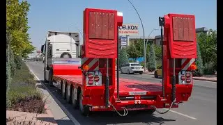 4 axle lowbed semi trailer RAM BRAND FOLDING RAMPS