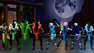 【Mortal Kombat】 Reptile Team vs Subzero Team 🔥 Epic Fight