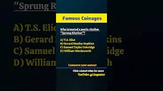 Who invented Sprung rhythm? #shorts #shortsfeed #literaturequiz #whocoined #sprungrhythm #linguater