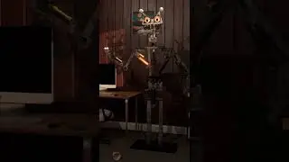 Rolf and Earl animation test  #blender #rockafireexplosion #animatronics
