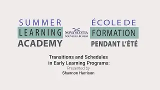 Transitions and Schedules in Early Learning Programs