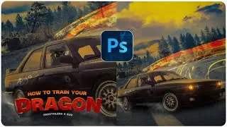 HOW TO TRAIN YOUR DRAGON Alternative Poster Design Using PHOTOSHOP !
