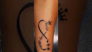 Infinity symbol with name tattoo design #status #trendingvideo #sad #trendingshorts #tattoo #reels