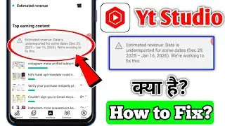 Estimated revenue Data is underreported for some dates (Dec 29, 2025-Jan 16, 2026) Kya Hai Yt Studio