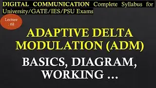 Adaptive Delta Modulation: Basics, Diagrams, Working, Advantage | Digital Communication | Lec 68