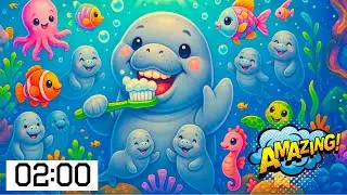 Brush Like A Manatee Magic Toothbrush Timer | Fun Toothbrushing Song for Kids