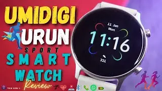 Умные часы UMIDIGI URUN Sport ⌚️с GPS | Водонепроницаемость 5 АТМ | Бюджетный вариант | Распаковка, обзор и настройка