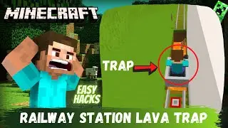 Minecraft | How to make Railway Station Lava Trap | Troll Friends | Tiktok Hacks | Dream Minecraft