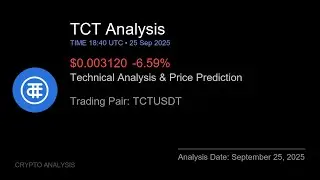 TCT (TCTUSDT) Technical Analysis - Price Prediction & Buy or Sell September 25, 2025