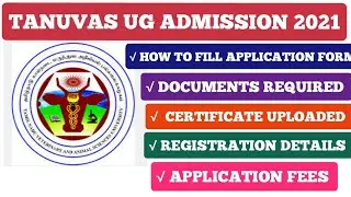 TANUVAS UG ADMISSION 2021|REGISTRATION INSTRUCTIONS |DOCUMENTS REQUIRED |FEES|#TANUVAS2021#Tanuvas.