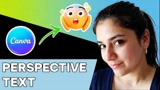 How to add perspective text behind a person in Canva