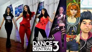 Playing a few Dance Central 3 routines | Splitscreen | (The Hustle, Macarena, Tan-Step, OMG)
