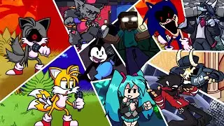 FNF Chasing But Every Turn A Different Character Sings It! | Vs Tails.Exe