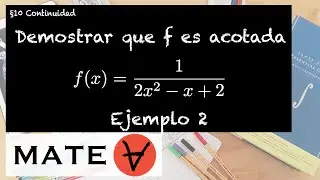 Función acotada Ejemplo # 2