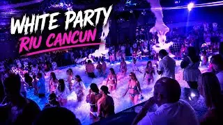 White Party Madness at RIU Cancun 🌊🎉 | Nightlife Vibes