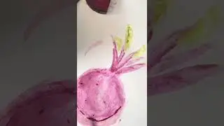 #watercolour #shortvideo # how to draw beetroot... 3d way😌😌