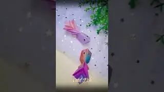 HOW TO MAKE CUTE ORIGAMI FISH - DIY ORIGAMI FISH TUTORIAL - ORIGAMI CUTE FISH 2022 #SHORTS