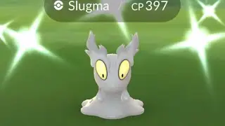 MY 2nd SHINY SLUGMA CAUGHT in Pok&eacute;mon GO #shorts #shinyslugma