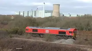 Class 66s on Metal Scrap Wagons 19 02 2023 Llandeilo Junction