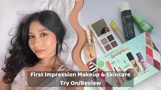 First Impression Makeup & Skincare Try On/Review | Charlotte Tilbury, Glow Recipe, Merit, Kosas, etc