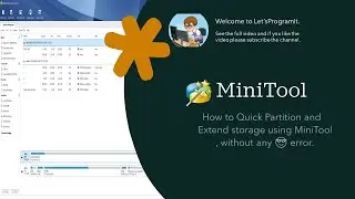 How to Quick Partition and Extend storage using MiniTool , without any 😎 error.